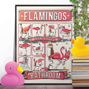 Flamingos in the Bathroom