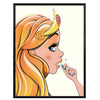 Mermaid brushing teeth poster