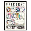 Unicorns in the bathroom poster