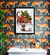 Jaguar in the Bathroom, funny bathroom home decor poster