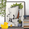 Toilet Paper on the Toilet, funny bathroom wall art home decor print