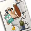 Meerkat in the Toilet, funny Bathroom poster, wall art home decor print
