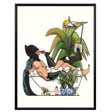 Batman in the Bath, poster for your bathroom