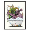 Supervillain Thanos in the Bath, poster for your bathroom