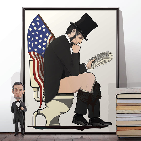 Abraham Lincoln Toilet Poster