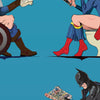 Superheroes on the Toilet Bathroom Posters wall art print from  wyatt9.com