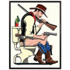 Cowboy on the toilet Poster