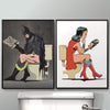 batman and Wonder woman toilet poster. wyatt9.com