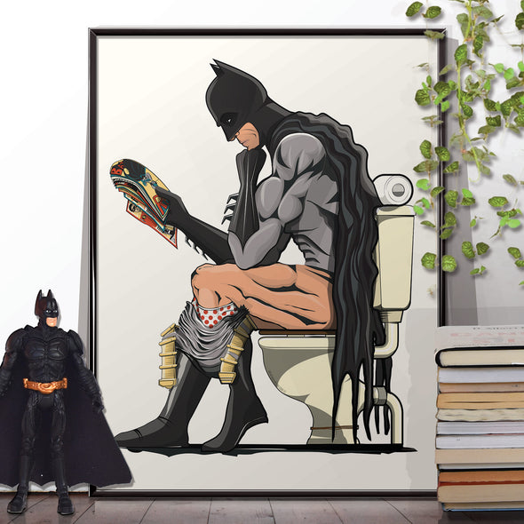 Batman Toilet Bathroom Poster