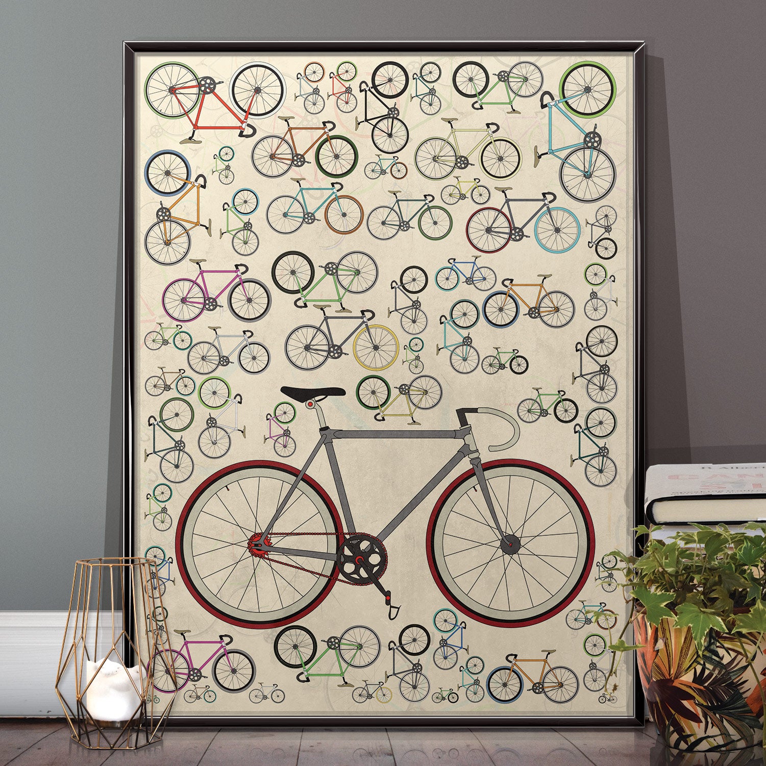 Fixed Gear Bike Bicycle Bikes Cycling Poster