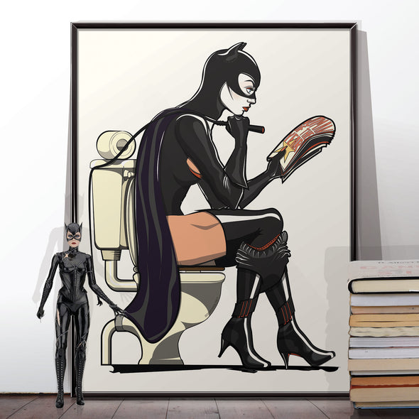 Batman & Catwoman Bathroom Poster Set