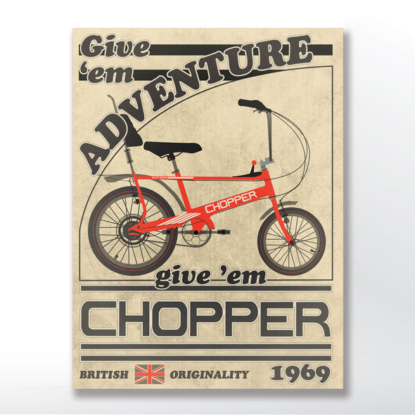 Chopper bicycle vintage poster. wyatt9.com