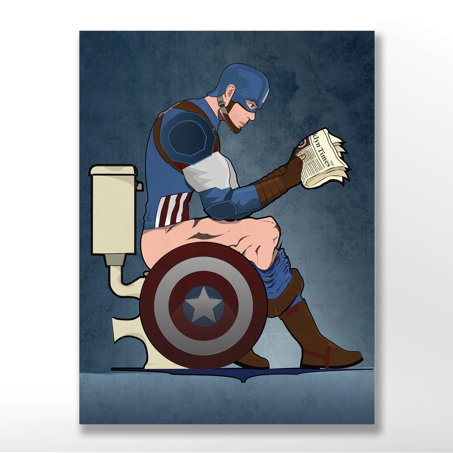 Marvel Captain America in Restroom