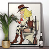 Cowgirl on the toilet Poster