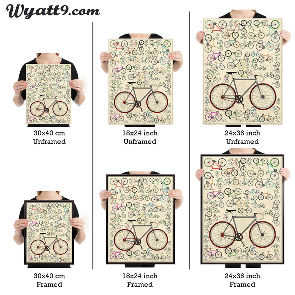 Vintage Fixed Gear Bicycle Poster - wyatt9.com