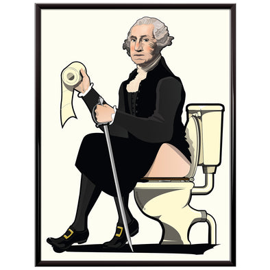 george washington toilet poster