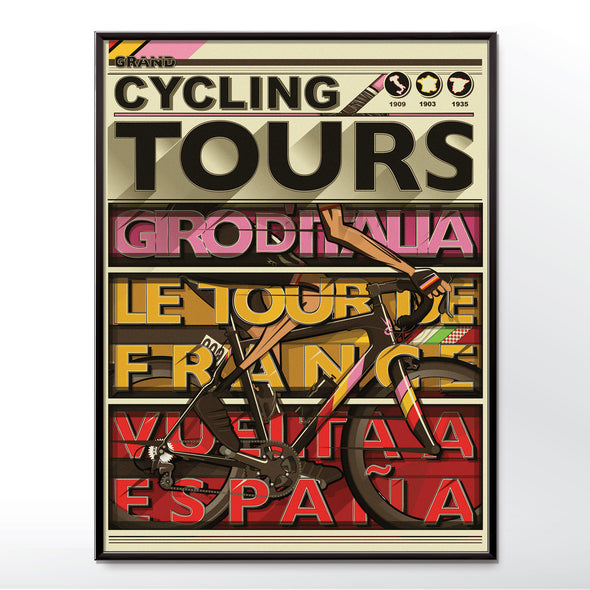 Tour De France Giro D'Italia Vuelta a España poster. Wyatt9.com