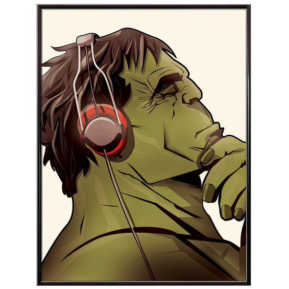 The Incredible Hulk Music Headphones poster print - wyatt9.com