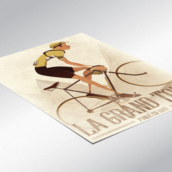 tour de france vintage cycling poster wall art print from wyatt9.com