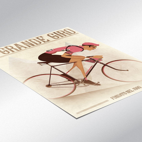 Giro D'Italia vintage style bicycle poster. wyatt9.com