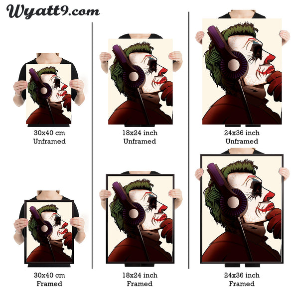 The Joker Music Headphones poster print - wyatt9.com