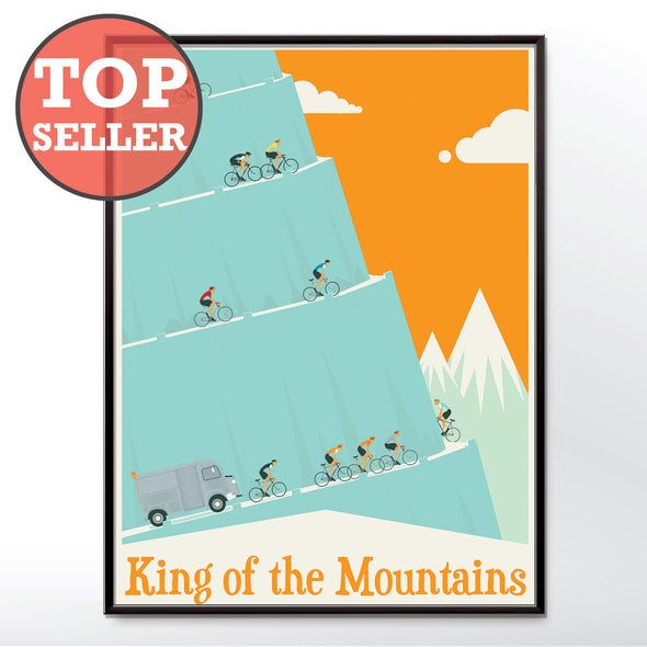 poster king of the mountains cycling tour de france wall art print wyatt9.com