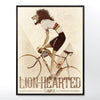 vintage cycling poster of a lion on a bike - world champion - wyatt9.com