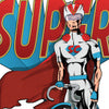 superhero cyclist cycling poster, wall art print from wyatt9.com