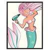 Mermaid hair drying poster