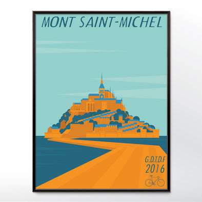 mont saint-michel tour de France poster wall art print wyatt9.com