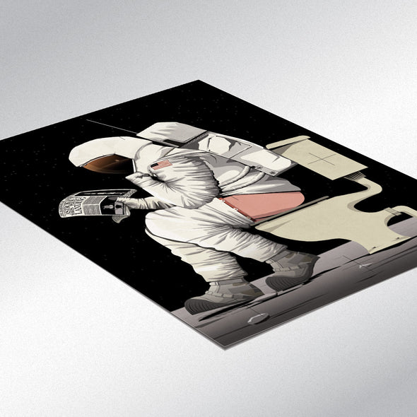 Spaceman Astronaut Poster Bathroom Poster