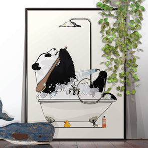 Giant Panda Bear in the Bath