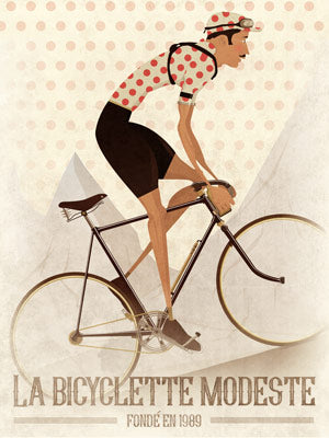 Polka dot Jersey Bicycle Poster