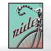 ride my bicycle poster, hipster cycling print from wyatt9.com