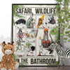 Safari Animals on the Toilet