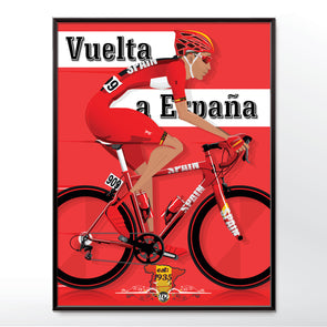 Vuelta a España cycling race poster, Spanish bicycle wall art print from wyatt9.com