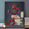 spider-man toilet poster bathroom wall art from wyatt9.com