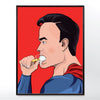 superman brushing his teeth bathroom poster wyatt9.com