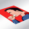 Superwoman and Superman brushing his teeth bathroom poster wyatt9.com