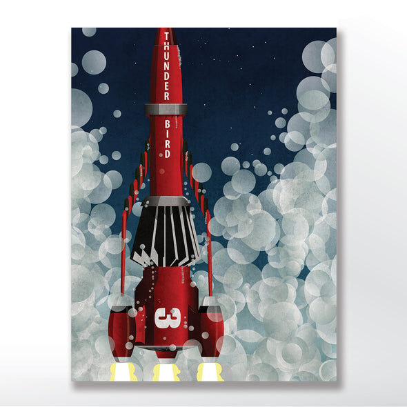 Thunderbird 3 rocket launch poster wall art print - wyatt9.com