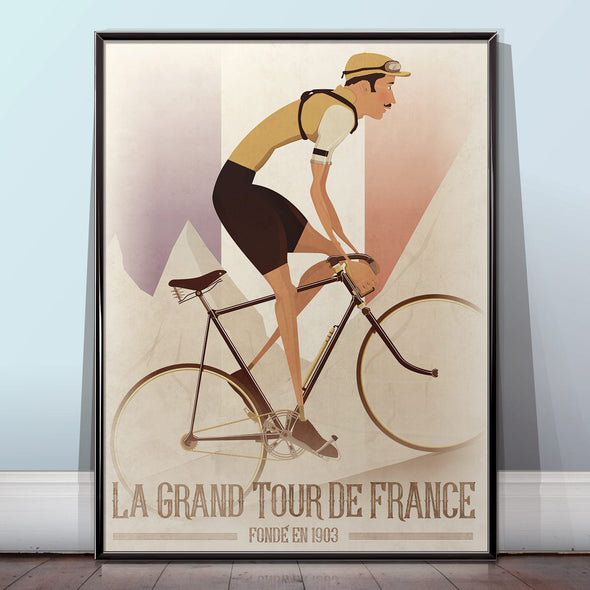 tour de France vintage cycling poster wall art print - wyatt9.com