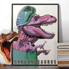Tyrannosaurus brushing teeth poster