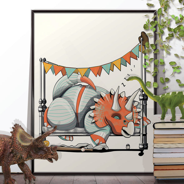 Triceratops in the bedroom