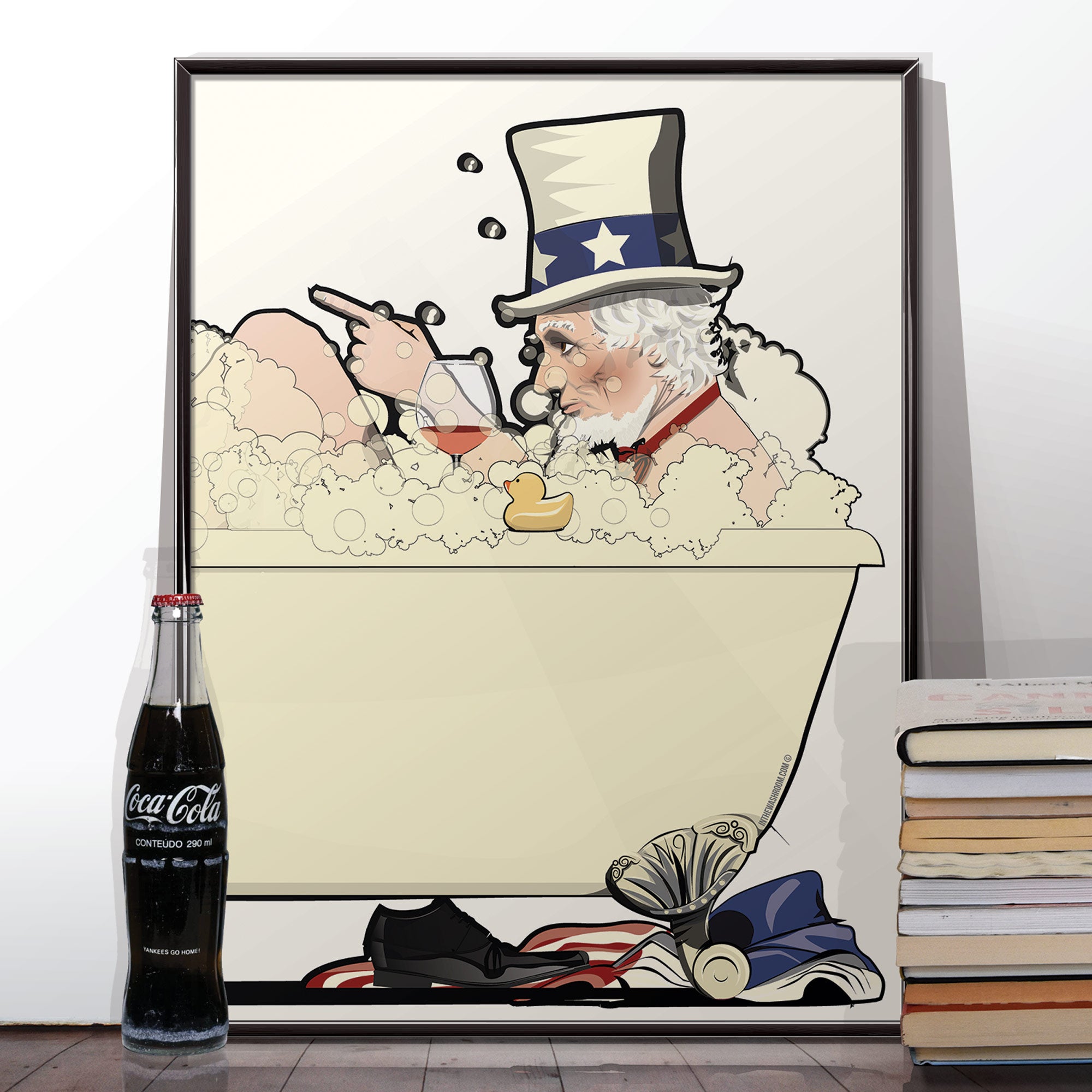 Sam Bath Uncle Sam in the bath Poster - wyatt9.com