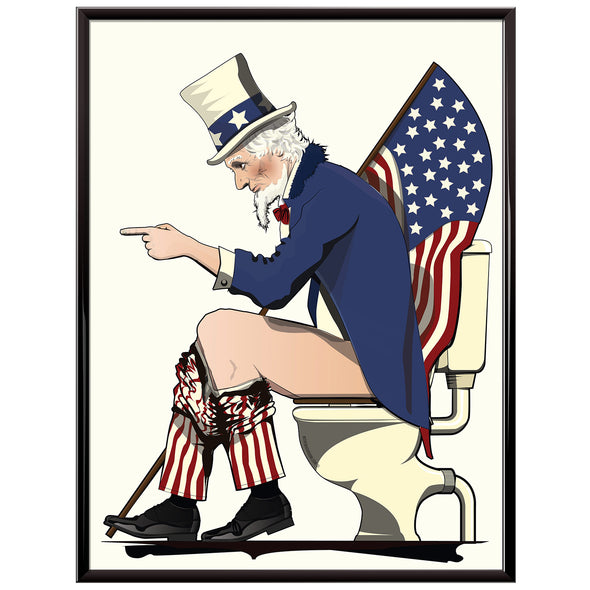 Uncle Sam Military Recruiter on the toilet