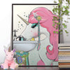 Unicorn bathroom poster