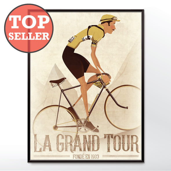 tour de france vintage cycling poster wall art print from wyatt9.com