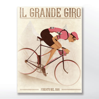Giro D'Italia vintage style bicycle poster wall art print. wyatt9.com