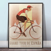 Vuelta a España poster, vintage cycling wall art print - wyatt9.com