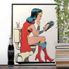 Wonder Woman Bathroom Toilet Poster Print